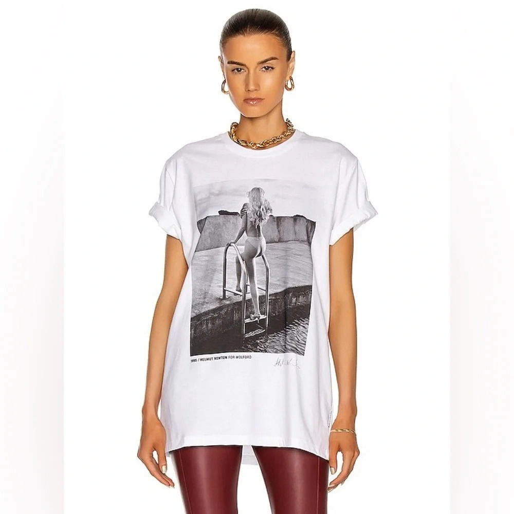 Wolford White Graphic Short Sleeve Tee